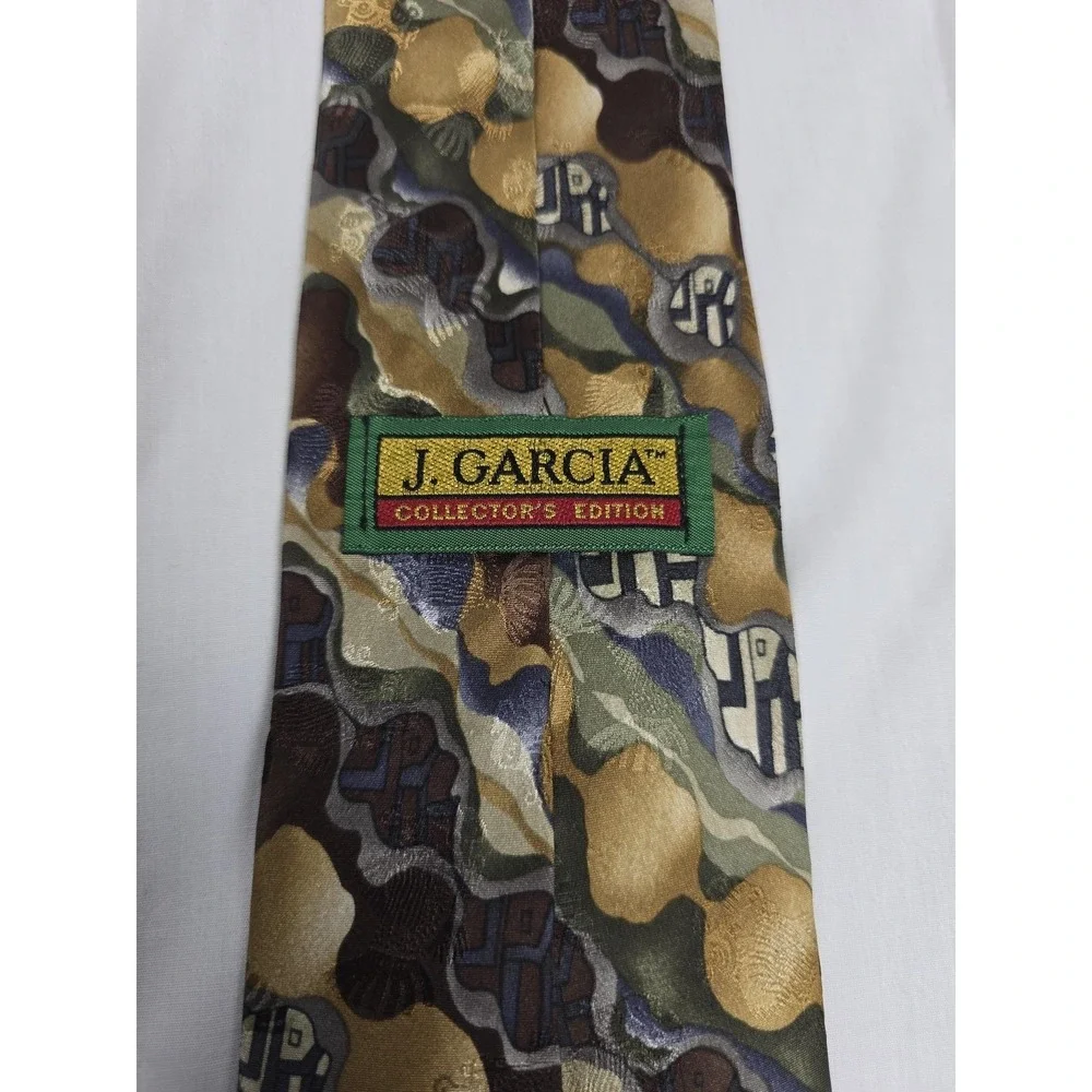 J. Garcia Tie‎ Mens One Size Multicolor Northern Lights Silk Made USA Stonehenge